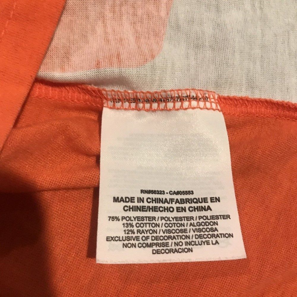 Nike Womens Dri-Fit Loose Fit Racerback Tank Top Size Small Orange White - Picture 5 of 5